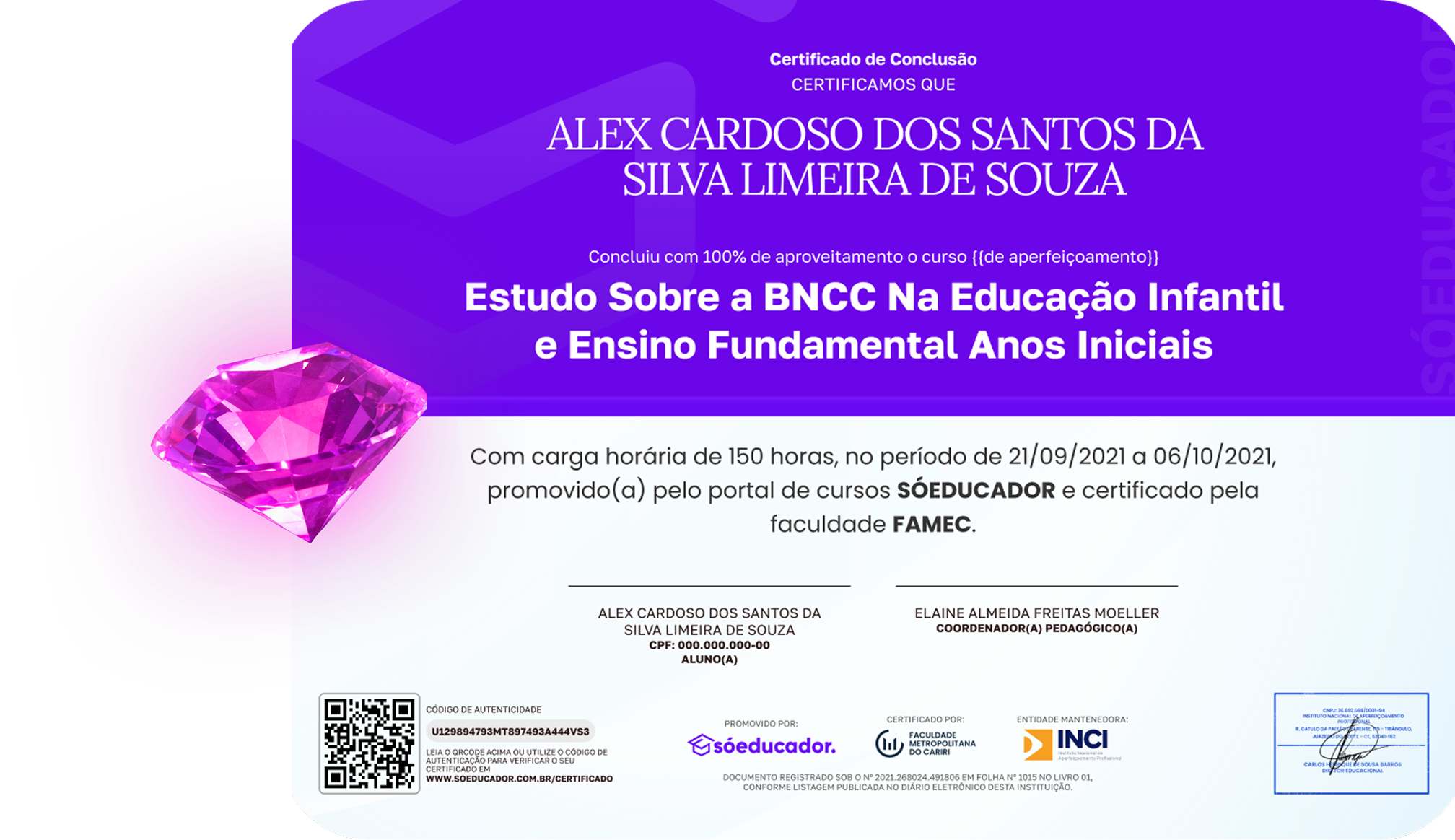 Certificado Diamond