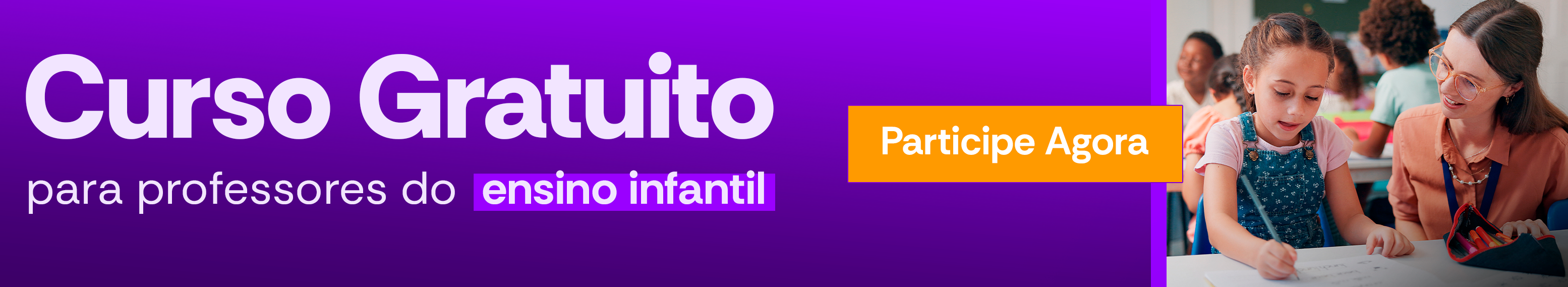 Banner Professor de Ensino Infantil