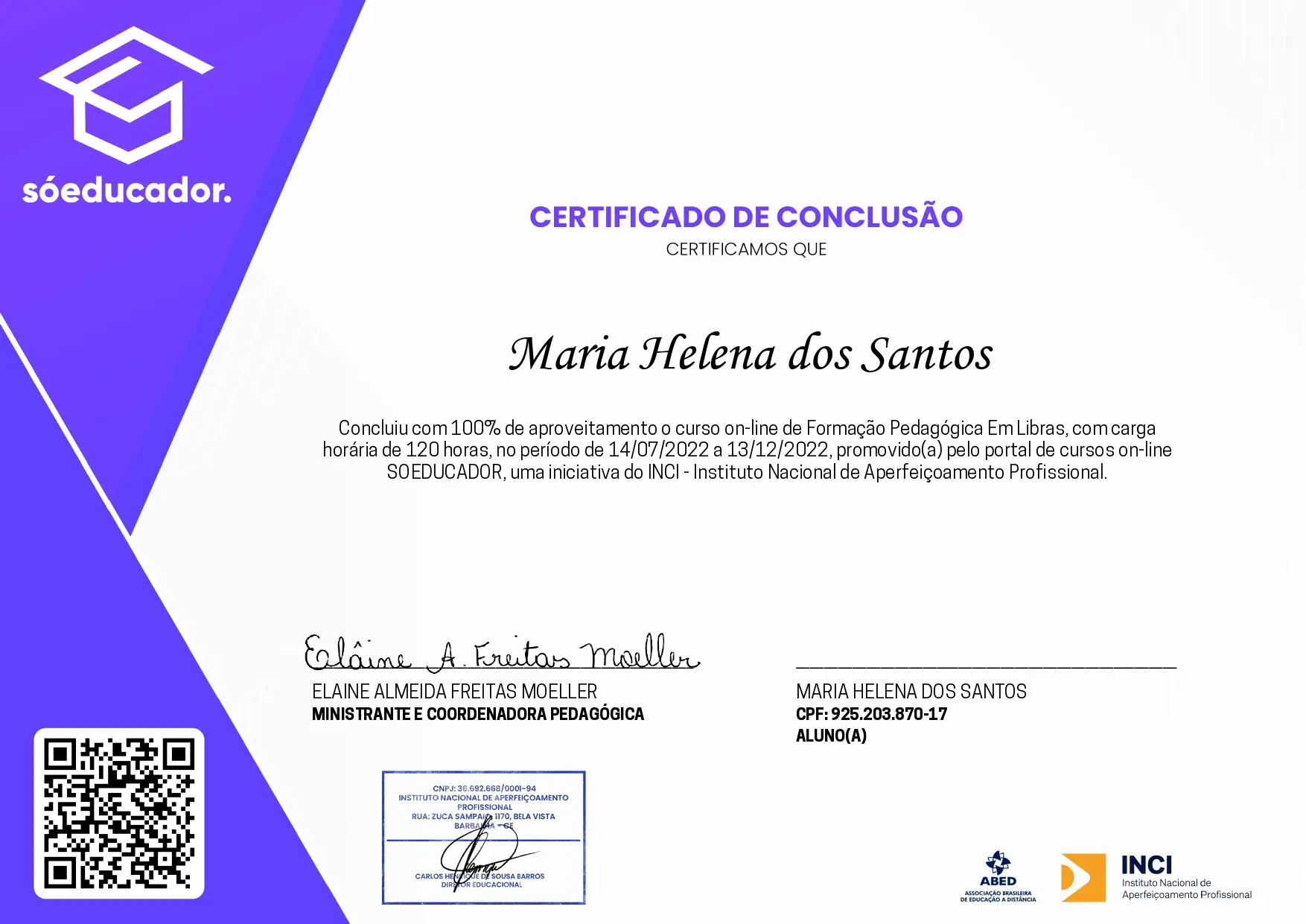 Validar Certificado – SETE – Sistema de Excelência em Treinamento  Educacional